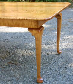 custom tiger maple dining table