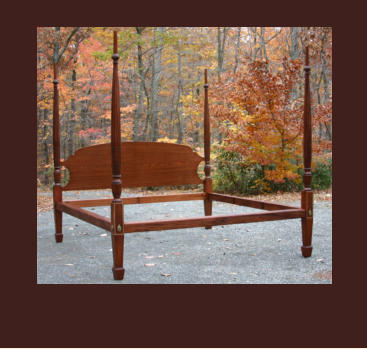 Charleston hand carved tall post bed in mahogany 