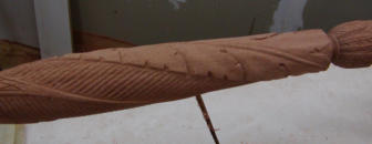 hand carved bed post